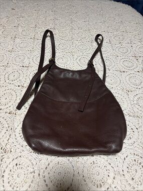 Classic Brown Leather Mini Backpack